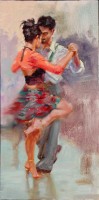 Click to enlarge "Tango U" Tango U, 24"x12", Oil on Canvas (2006)