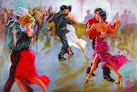 Click to enlarge "Argentinian Milonga" Argentinian Milonga, 40"x56", Oil on Canvas (2013)