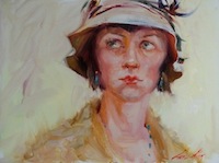 Click to enlarge "Portrait B" Portrait B, 16"x12", Oil on Canvas (2012)