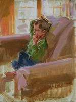 Click to enlarge "Gabi" Gabi, 16"x12", Oil on Canvas Panel (2011)