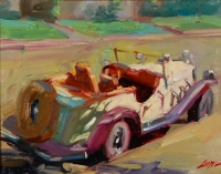 Mercedes for Sale, 11"x14", Oil on Canvas (2008)