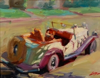 Click to enlarge "Mercedes for Sale" Mercedes for Sale, 11"x14", Oil on Canvas (2008)