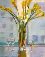 Glass of Chardonnay, 20"x16", Oil on Canvas (2005)