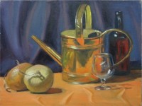 Click to enlarge "Copper Kettle" Copper Kettle, 9"x12", Oil on Canvas (2003)