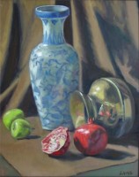 Still Life with Pomegranade, 20"x16", Oil on Canvas Panel (2003)